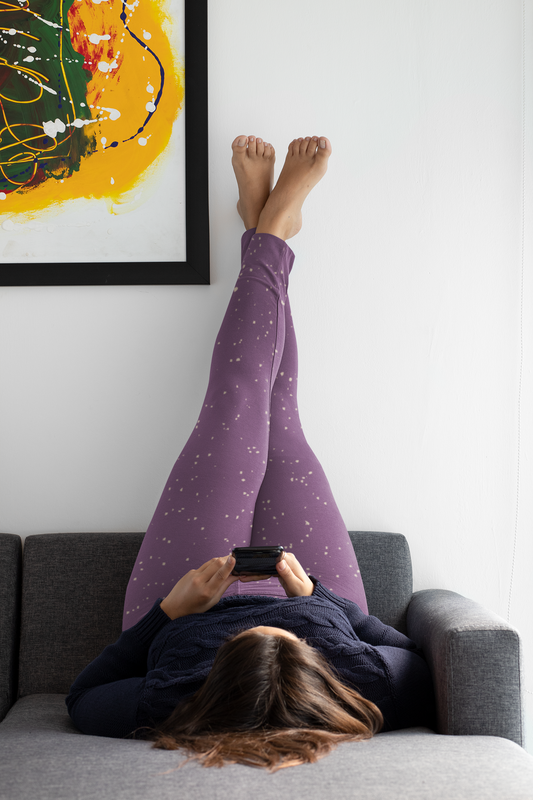 Purple Starry Night leggings (full/capris)