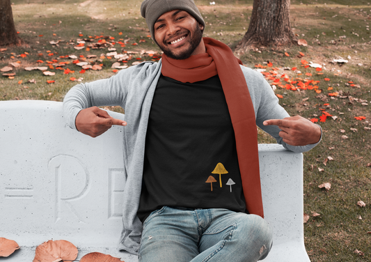 Mushroom premium long-sleeve t-shirt - black
